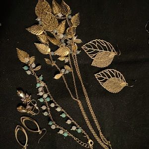 Tear/leaf jewelry lot